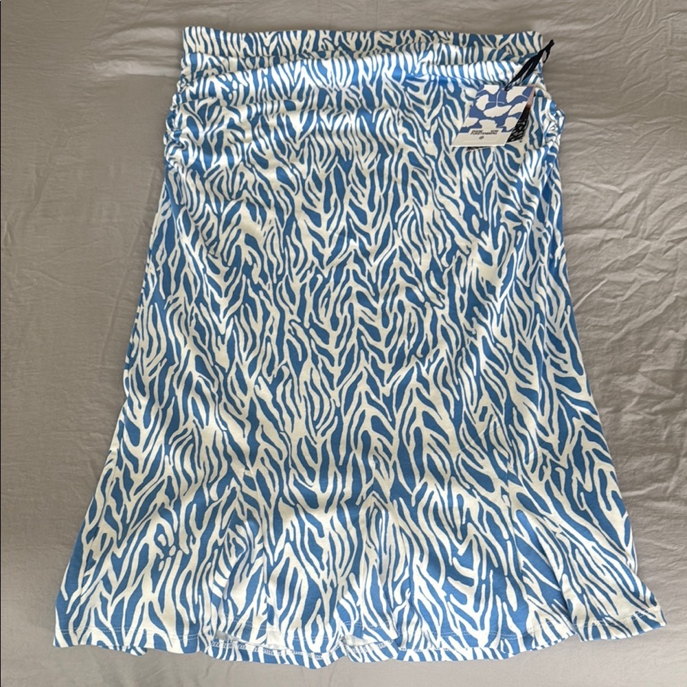 Diane Von Furstenberg Blue and White Patterned Skirt